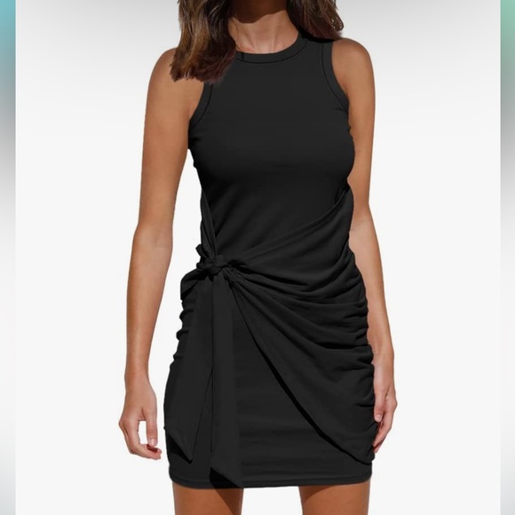 NWT Women's 2023 Spring Casual Ruched Bodycon Dress MULTIPLE COLORS AVAILABLE - Picture 6 of 10